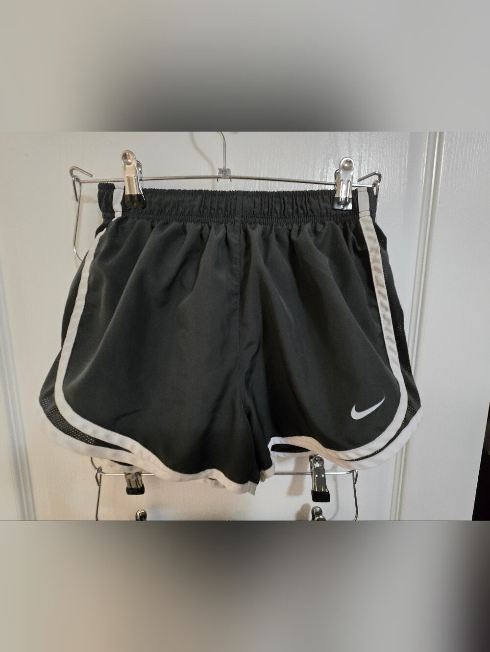 Nike Women's Black Athletic Shorts with White Trim